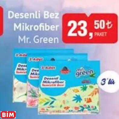 MR. GREEN DESENLİ BEZ MİKROFİBER MR. GREEN DESENLİ BEZ MİKROFİBER